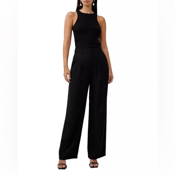 French Connection Pants - FRENCH CONNECTION NWT Harry Suiting Trousers
Wide Leg Black Size Large